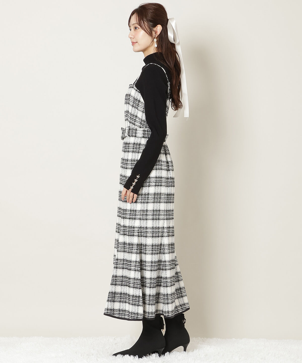 WILLSELECTION「ベルト付きVカットマーメイドキャミワンピース」|ワンピース|