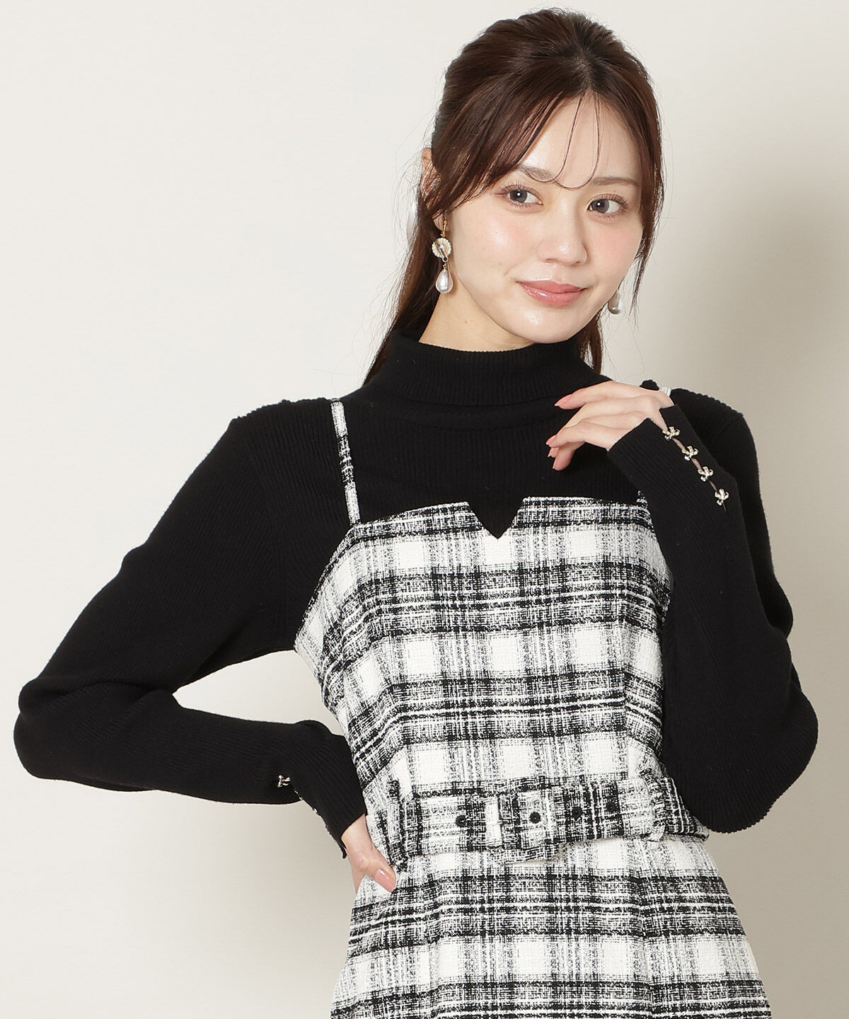 WILLSELECTION「ベルト付きVカットマーメイドキャミワンピース」|ワンピース|