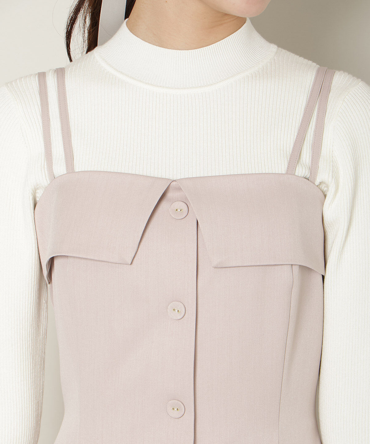 WILLSELECTION「ギャザー切替ストラップキャミワンピース」|ワンピース|