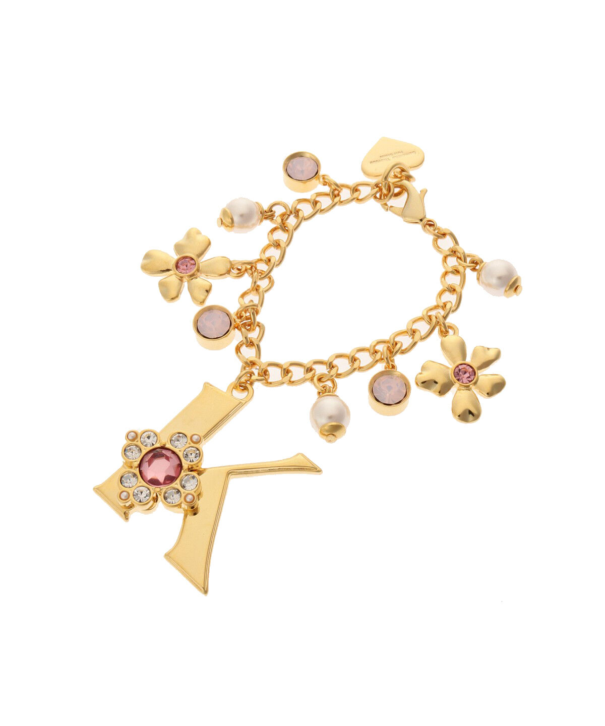 Samantha Thavasa Petit Choice「カラーストーンイニシャル バッグチャーム K」|チャーム・キーホルダー|ゴールド