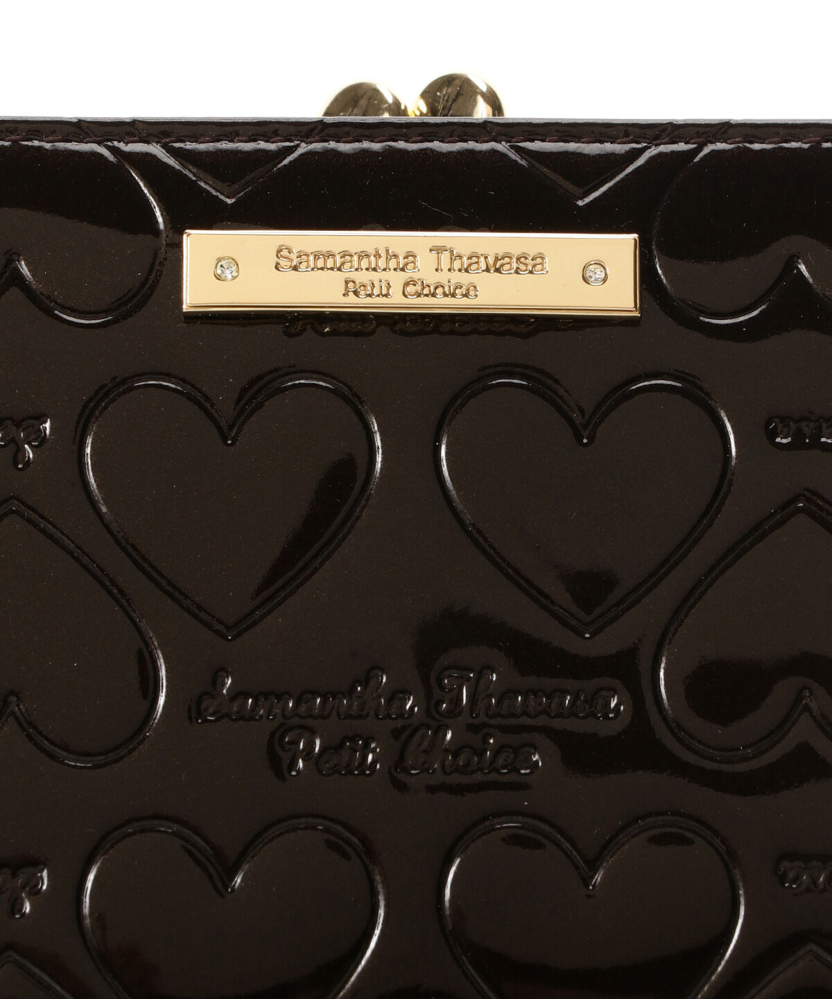 Samantha Thavasa Petit Choice「エナメルハート型押し 折財布」|財布|