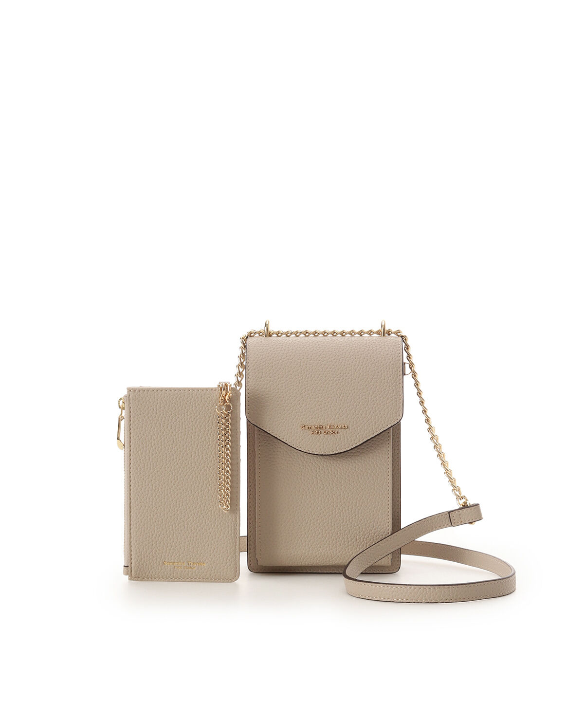 Samantha Thavasa Petit Choice「マルチケース付き スマホショルダー」|ショルダー・メッセンジャー|ベージュ