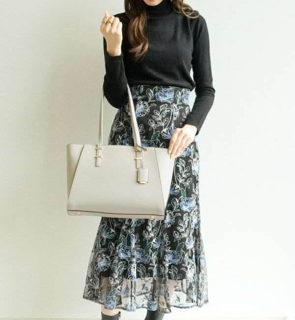 Jewelna Rose「Jewelna Rose バベット ロングハンドル トートバッグ 16188」|トートバッグ|グレージュ