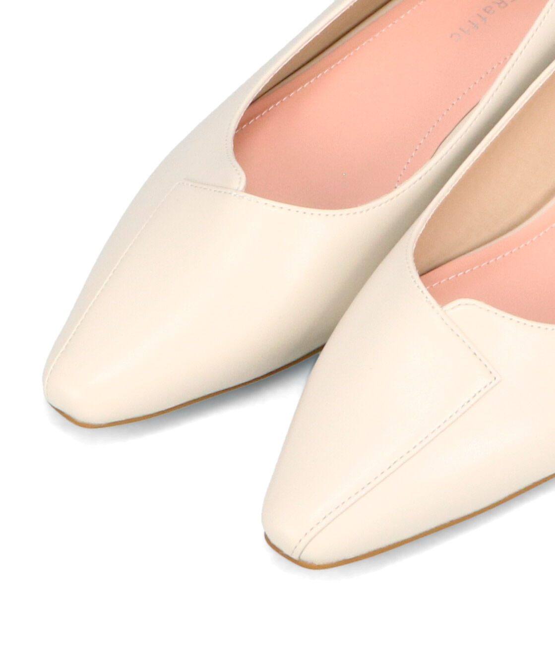 ORiental TRaffic「【WEB限定】アシンメトリーデザイン フラット パンプス /55102 通勤靴 すっきりシルエット」|パンプス|