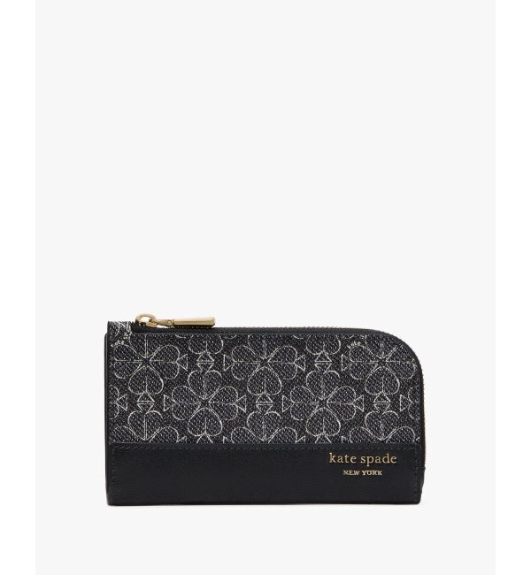 kate spade new york「スペード フラワー スモール スリム バイフォールド ウォレット」|財布|BLACK