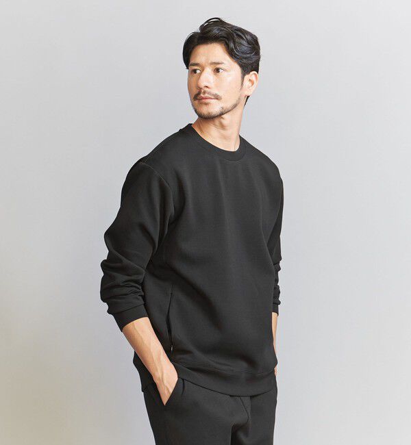 BEAUTY&YOUTH UNITED ARROWS「【WEB限定 WARDROBE SMART】ダブルニット クルーネック スウェット/セットアップ対応」|スウェット・ジャージ|