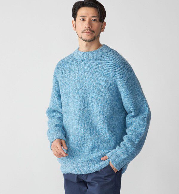 SHIPS「SHIPS: フラッフィー メランジ クルーネック プルオーバー ニット」|ニット・セーター|