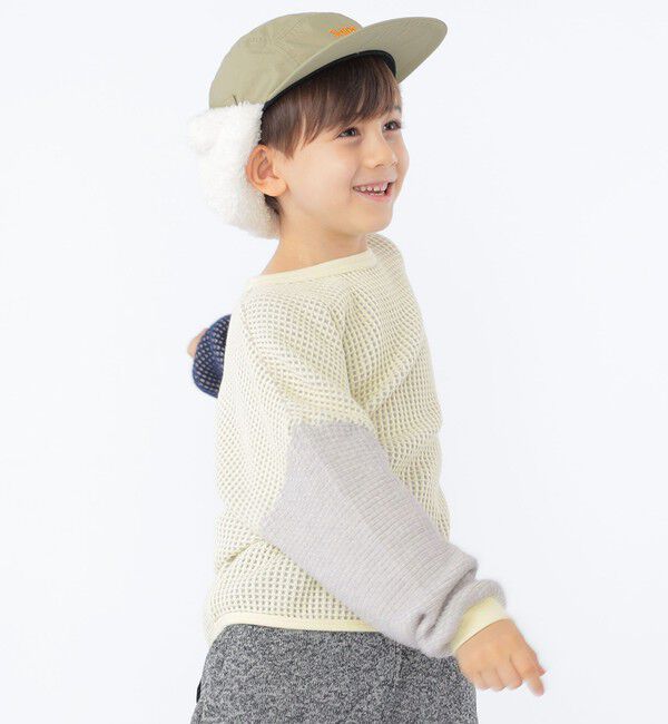 SHIPS KIDS「SHIPS KIDS:100～130cm / ポコポコ ワッフル 長袖 カットソー」|Tシャツ・カットソー|