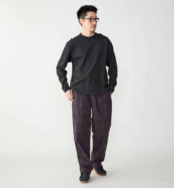 SHIPS「SHIPS: ハニカム メッシュ カラーステッチ 長袖 Tシャツ」|Tシャツ・カットソー|