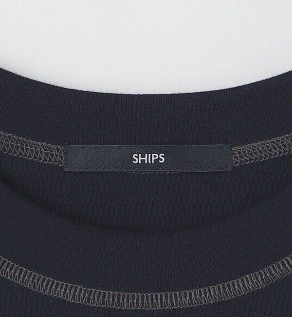SHIPS「SHIPS: ハニカム メッシュ カラーステッチ 長袖 Tシャツ」|Tシャツ・カットソー|