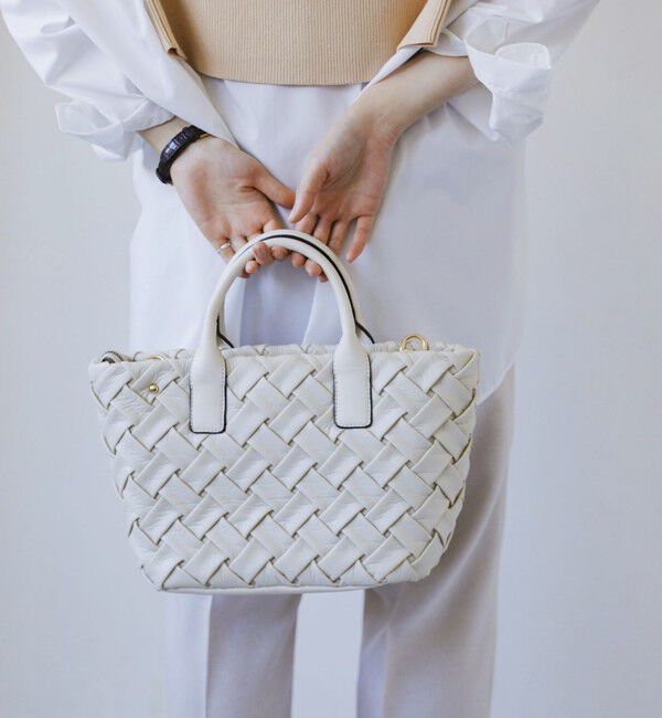 quaranciel「quaranciel: メッシュ 2way ショルダー バッグ」|ショルダー・メッセンジャー|オフホワイト