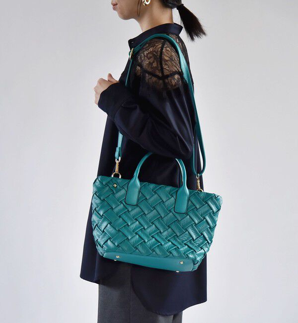 quaranciel「quaranciel: メッシュ 2way ショルダー バッグ」|ショルダー・メッセンジャー|グリーン