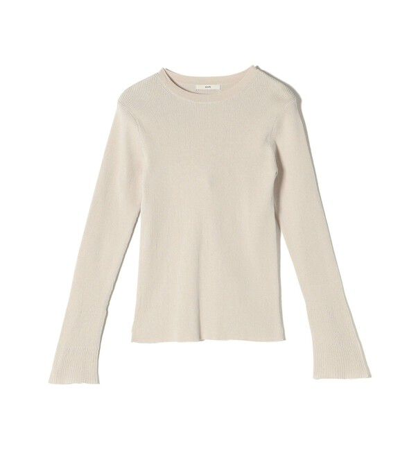 SHIPS for women「〈手洗い可能〉綿 ナイロン 袖 フレア クルーネック リブ ニット 24SS ◇」|ニット・セーター|