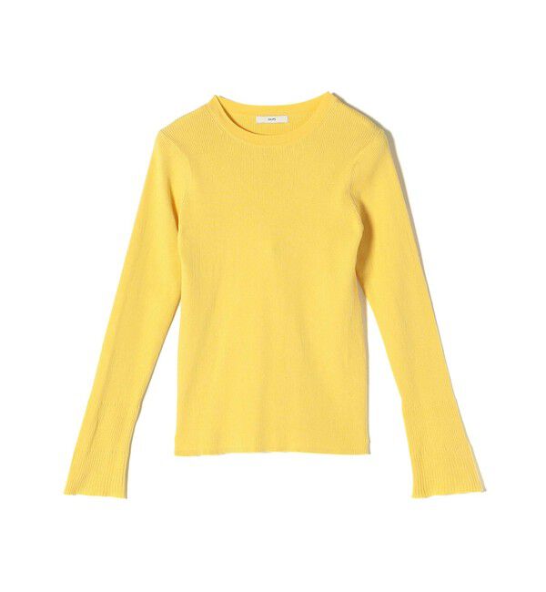 SHIPS for women「〈手洗い可能〉綿 ナイロン 袖 フレア クルーネック リブ ニット 24SS ◇」|ニット・セーター|