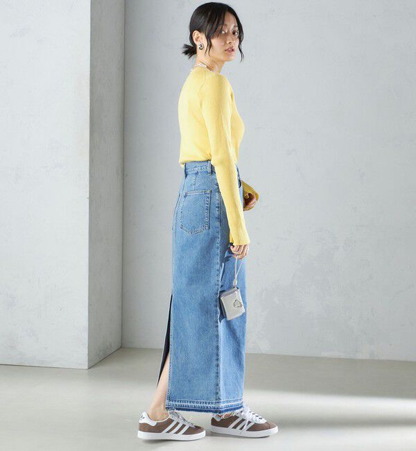 SHIPS for women「〈手洗い可能〉綿 ナイロン 袖 フレア クルーネック リブ ニット 24SS ◇」|ニット・セーター|