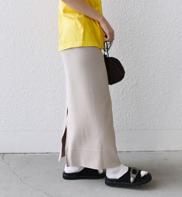 SHIPS for women「〈手洗い可能〉リブ ジャージー 2WAY ストレッチ スカート」|スカート|