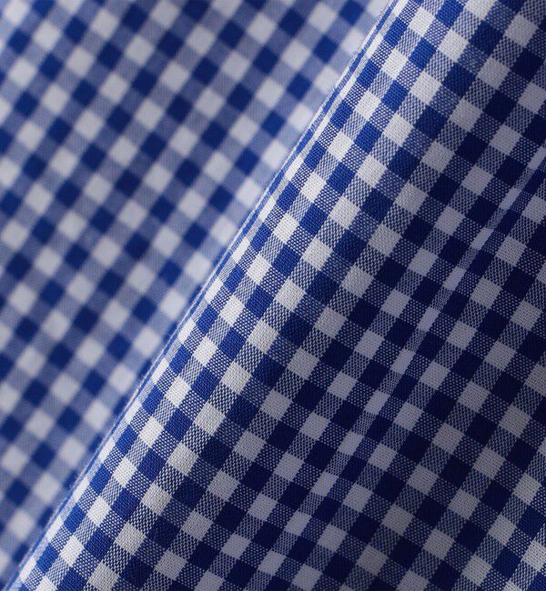 SHIPS KIDS「SHIPS KIDS:140～160cm / ギンガム クレリック レギュラーカラー シャツ」|シャツ・ブラウス|