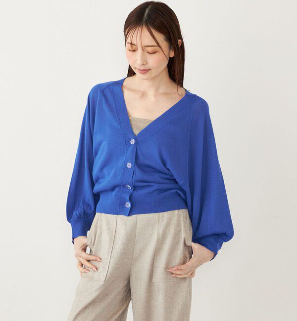 SHIPS Colors 「SHIPS Colors:〈手洗い可能〉レーヨンナイロン ドルマン カーディガン」|カーディガン|ブルー