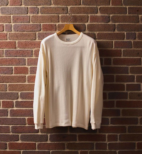 SHIPS「SHIPS: AUTHENTIC ベーシック ワッフル ロングスリーブ Tシャツ」|Tシャツ・カットソー|ホワイト