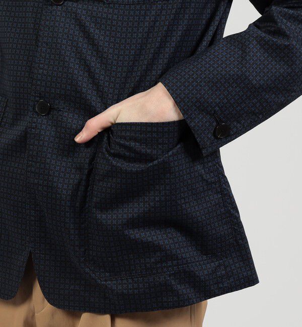 TOMORROWLAND MENS「コットンローン 小紋プリント ジャケットブルゾン」|テーラードジャケット|