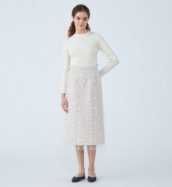 Ballsey「ラッピングツイード Iラインスカート」|タイト|