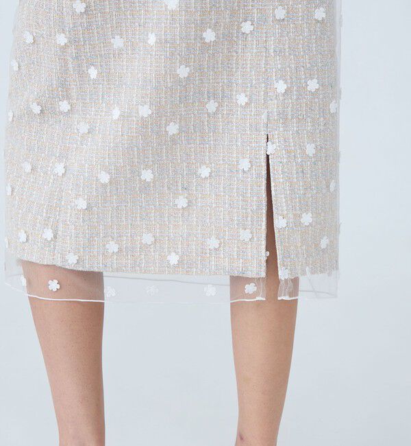 Ballsey「ラッピングツイード Iラインスカート」|タイト|