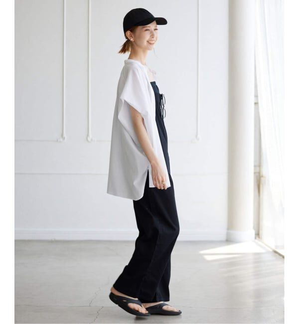 SLOBE IENA「《WEB・一部店舗限定/追加》レーヨンボイルバンドカラーブラウス」|シャツ・ブラウス|