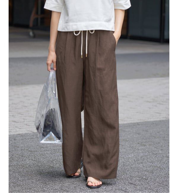 IENA「レーヨンリネンタンブラーイージーパンツ」|その他|