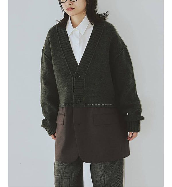 journal standard L'essage「【INSCRIRE /アンスクリア】Hybrid Jacket：ジャケット」|その他|カーキ