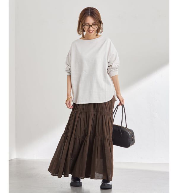 FRAMeWORK「enrica/エンリカ　コットンシルク ティアードスカート」|スカート|