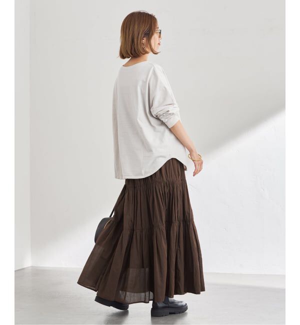 FRAMeWORK「enrica/エンリカ　コットンシルク ティアードスカート」|スカート|