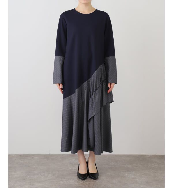  「【洗える】MARECHAL TERRE/マルシャルテル ランダムストライプワンピース」|ワンピース|