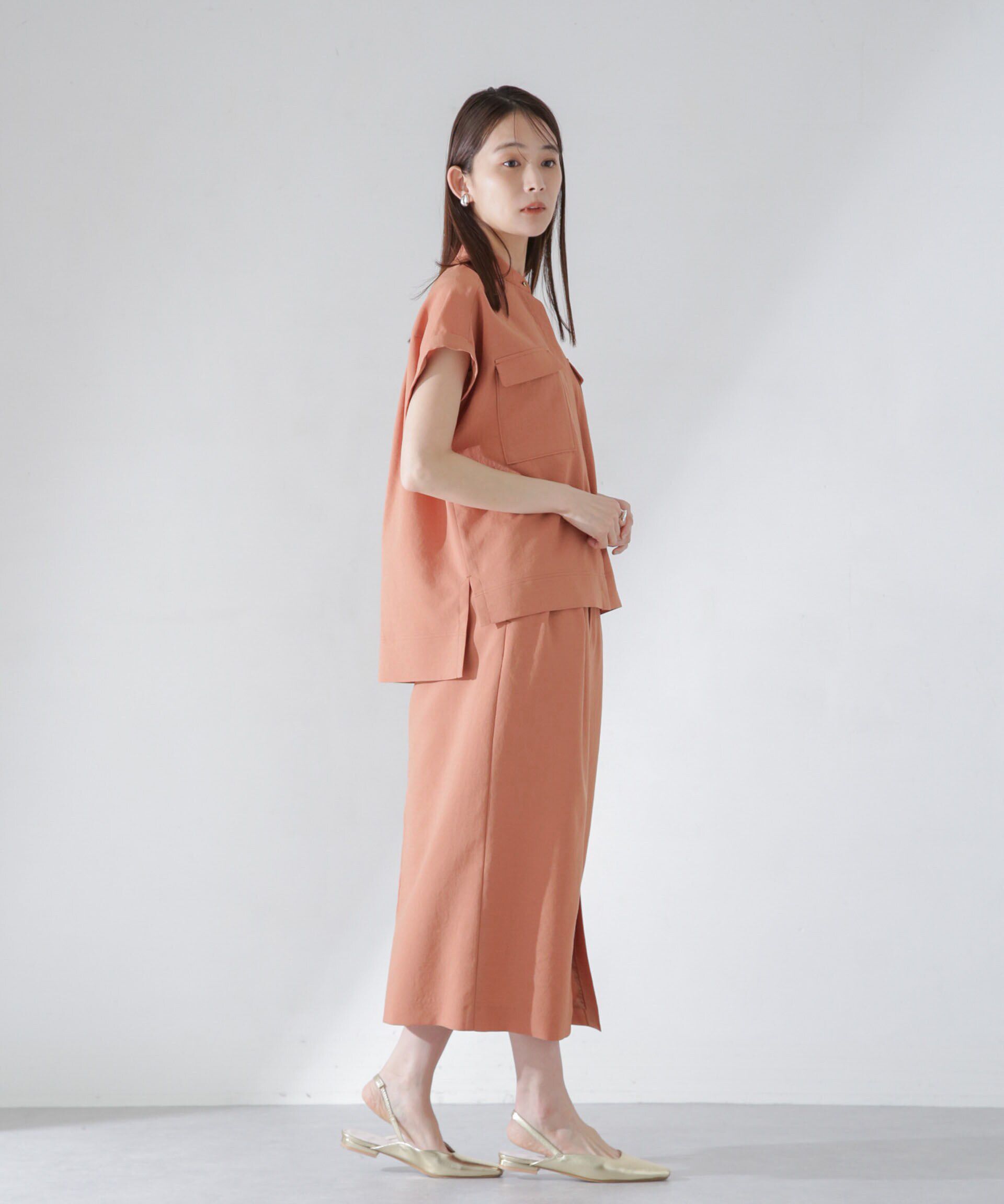 nano･universe「<洗濯機使用可><ﾉﾝｱｲﾛﾝ>ﾒﾗﾝｼﾞﾄﾞﾗｲ ｿﾌﾄｺｸｰﾝｽｶｰ  」|スカート|