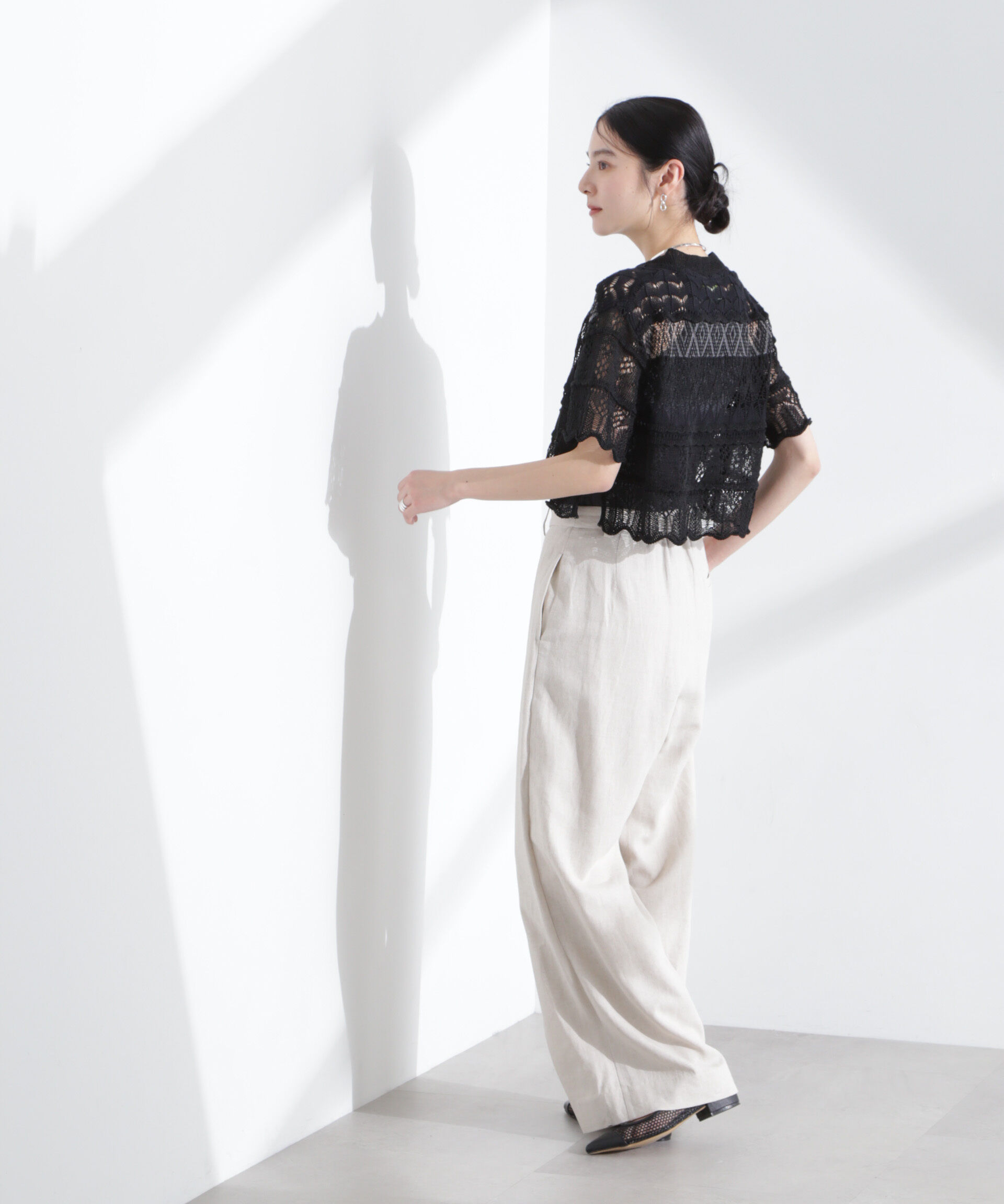 nano･universe「ODAKHA/crazy lace short knit」|ニット・セーター|