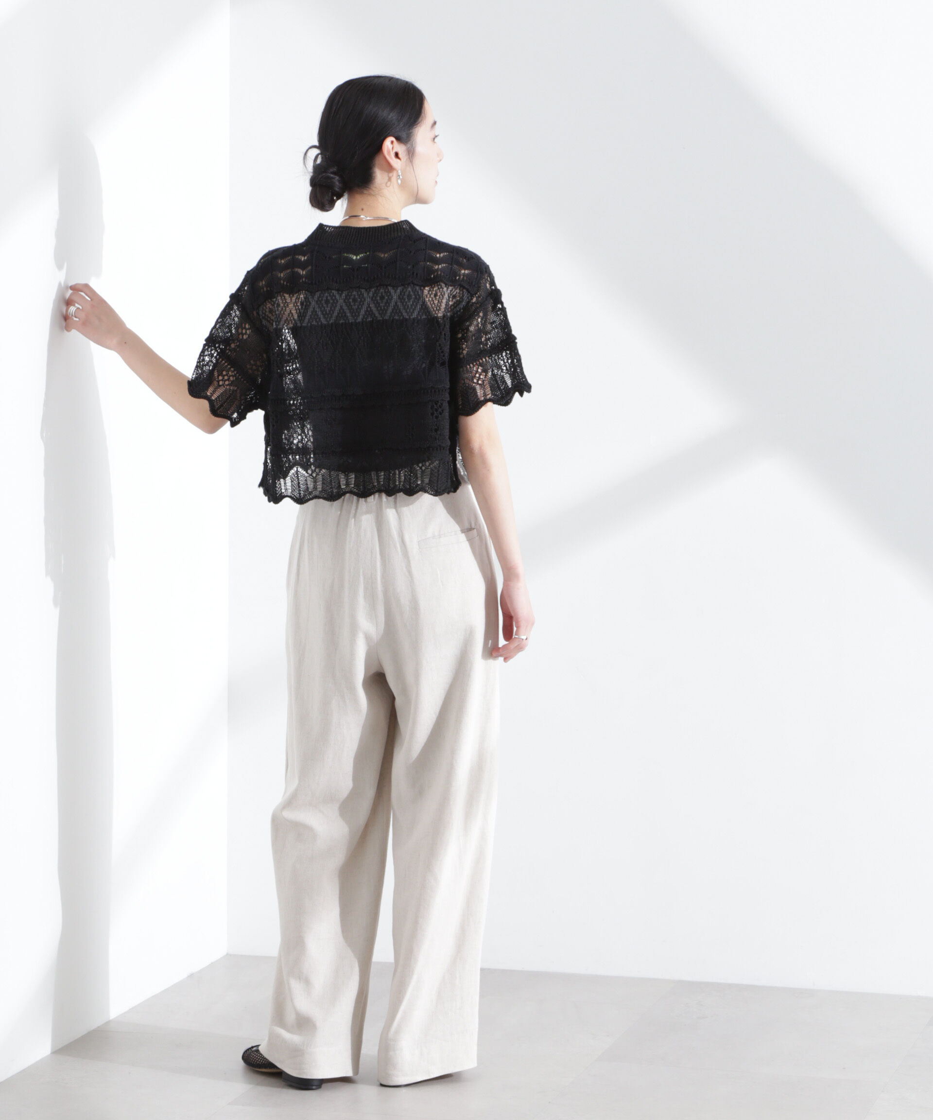 nano･universe「ODAKHA/crazy lace short knit」|ニット・セーター|