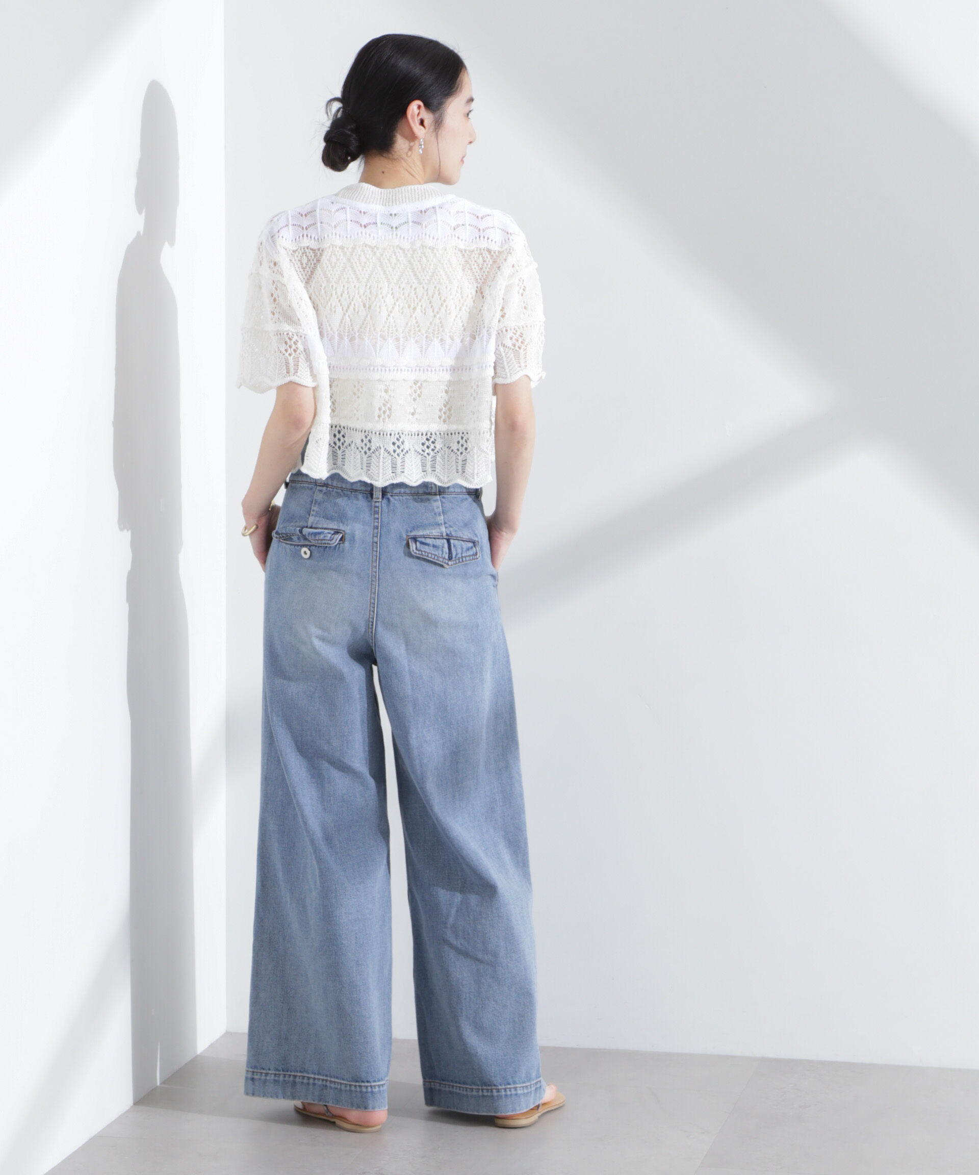 nano･universe「ODAKHA/crazy lace short knit」|ニット・セーター|