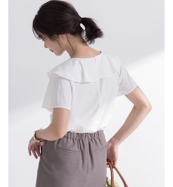 組曲「ブラウスライクラッフル カットソー」|Tシャツ・カットソー|