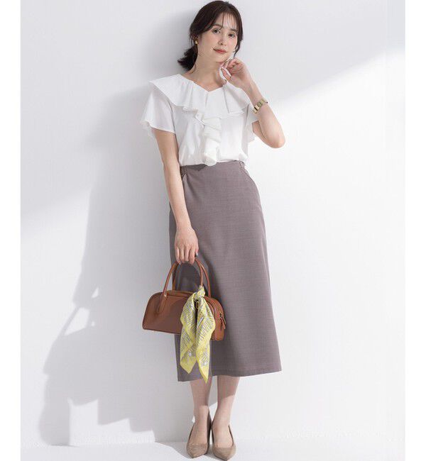 組曲「ブラウスライクラッフル カットソー」|Tシャツ・カットソー|