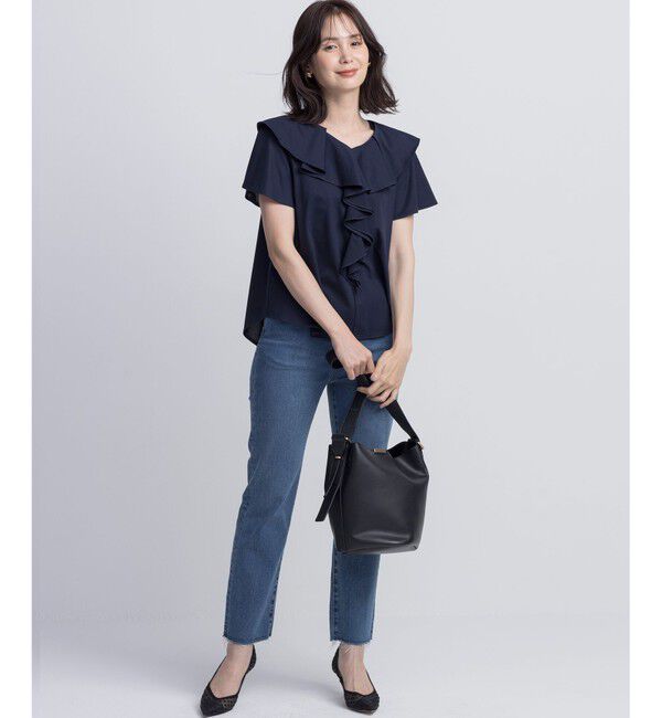 組曲「ブラウスライクラッフル カットソー」|Tシャツ・カットソー|