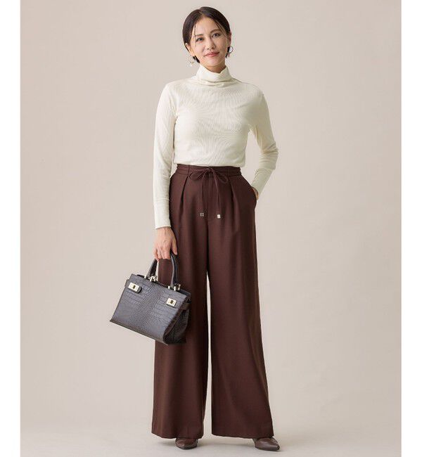 自由区「【洗える】ベアフライスボトルネック カットソー」|Tシャツ・カットソー|