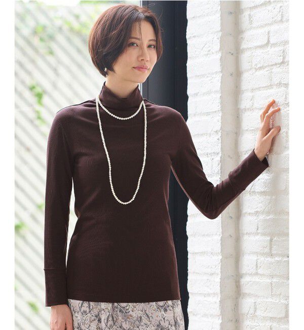 自由区「【洗える】ベアフライスボトルネック カットソー」|Tシャツ・カットソー|ﾀﾞｰｸﾌﾞ