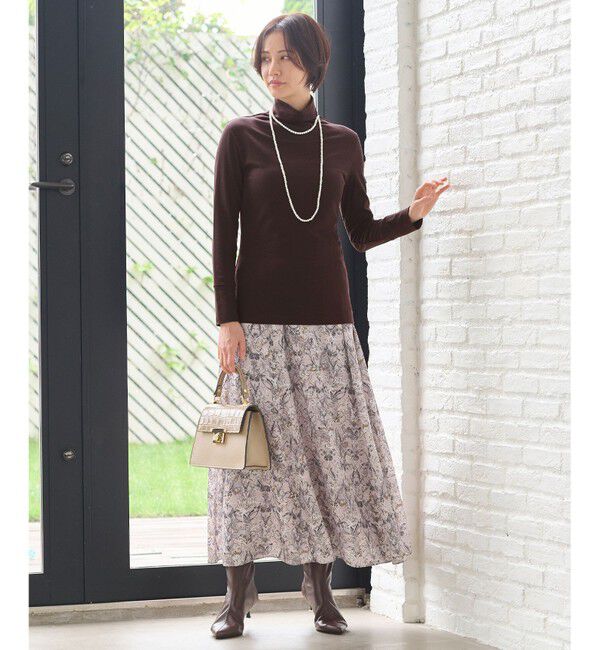 自由区「【洗える】ベアフライスボトルネック カットソー」|Tシャツ・カットソー|