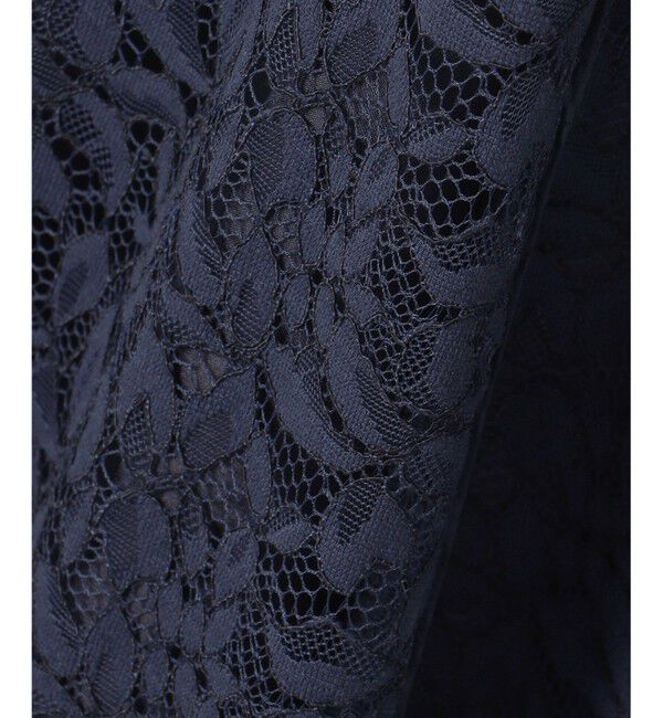 自由区「【洗える】フラワーリーフコードレース ワンピース」|ワンピース|