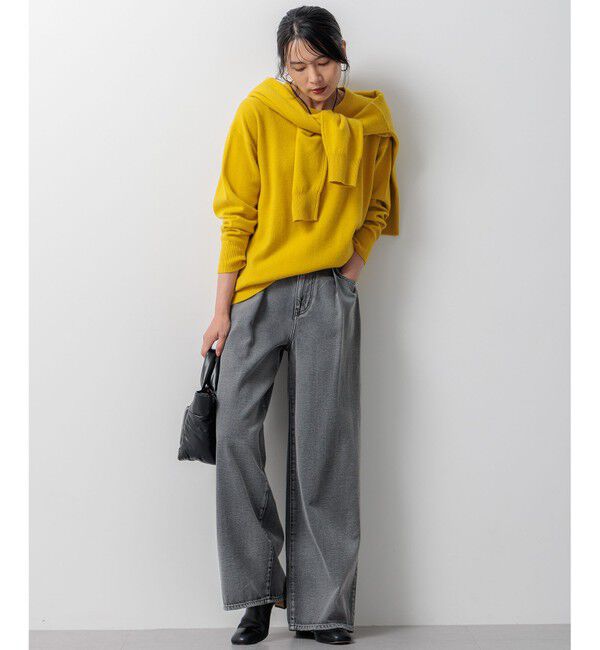 23区「【Oggi2月号掲載/洗える】ピュアカシミヤ クルーネック ニット」|ニット・セーター|