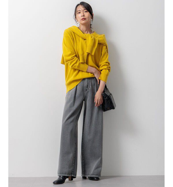 23区「【Oggi2月号掲載/洗える】ピュアカシミヤ クルーネック ニット」|ニット・セーター|