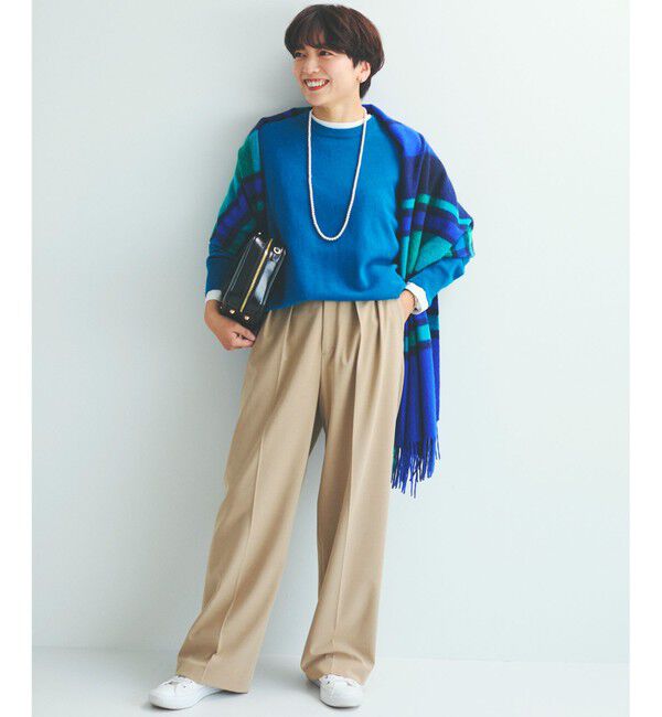 23区「【Oggi2月号掲載/洗える】ピュアカシミヤ クルーネック ニット」|ニット・セーター|