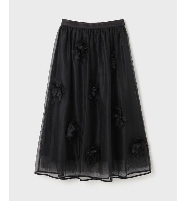 GRACE CONTINENTAL「メッシュフラワースカート」|スカート|