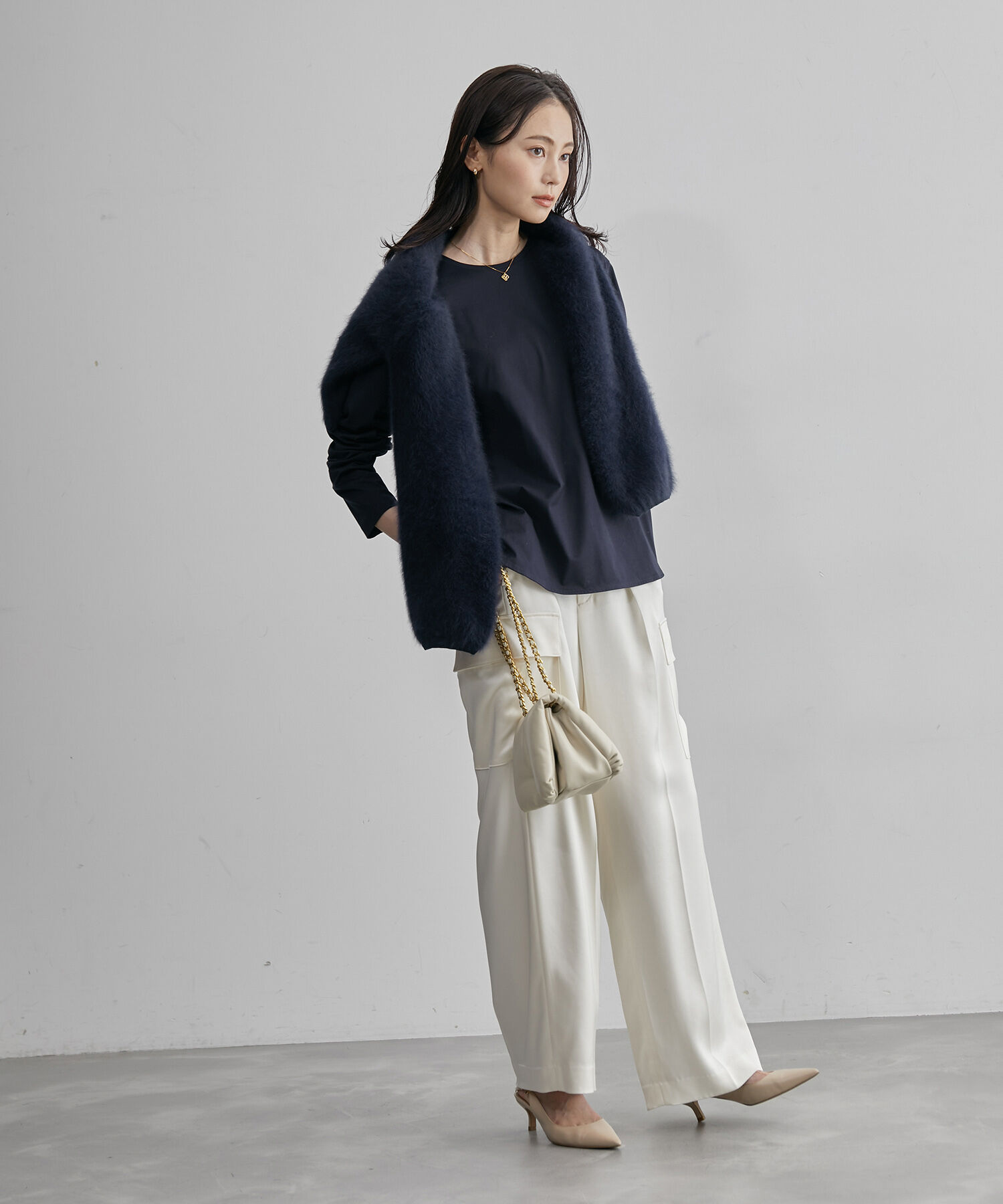 ROPE「ベーシックラウンドカットソー」|Tシャツ・カットソー|