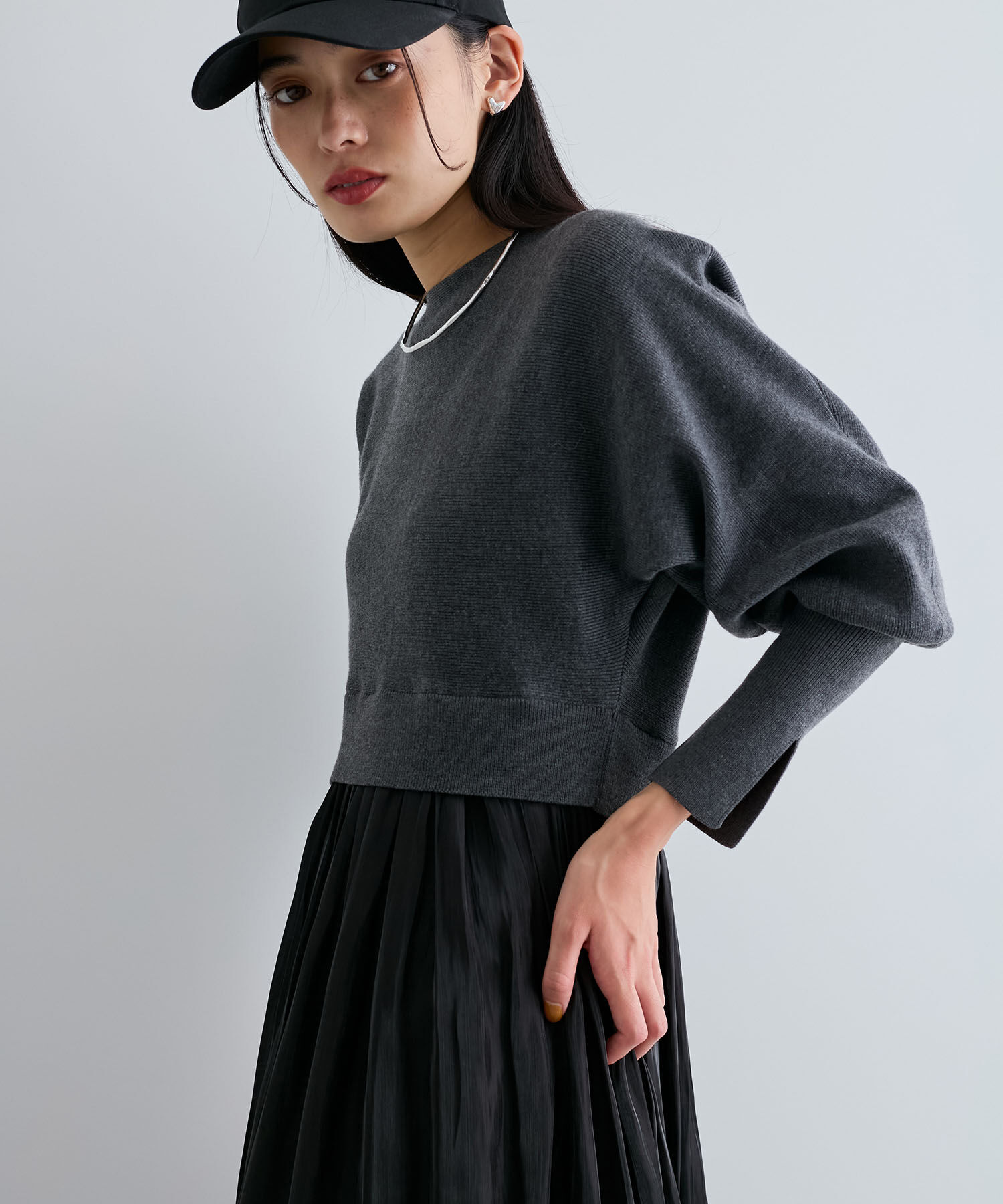 VIS「【洗える】ドルマンドッキングワンピース」|ワンピース|