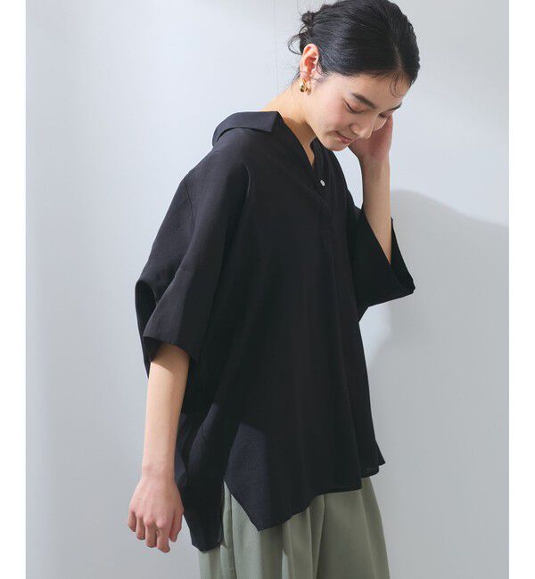 VIS「【WEB限定】バックシャンスキッパーブラウス」|シャツ・ブラウス|